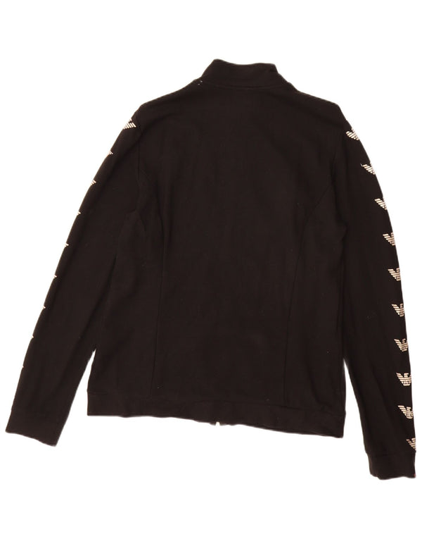 EMPORIO ARMANI Chłopięca bluza dresowa z grafiką, 15-16 lat, XL, czarna