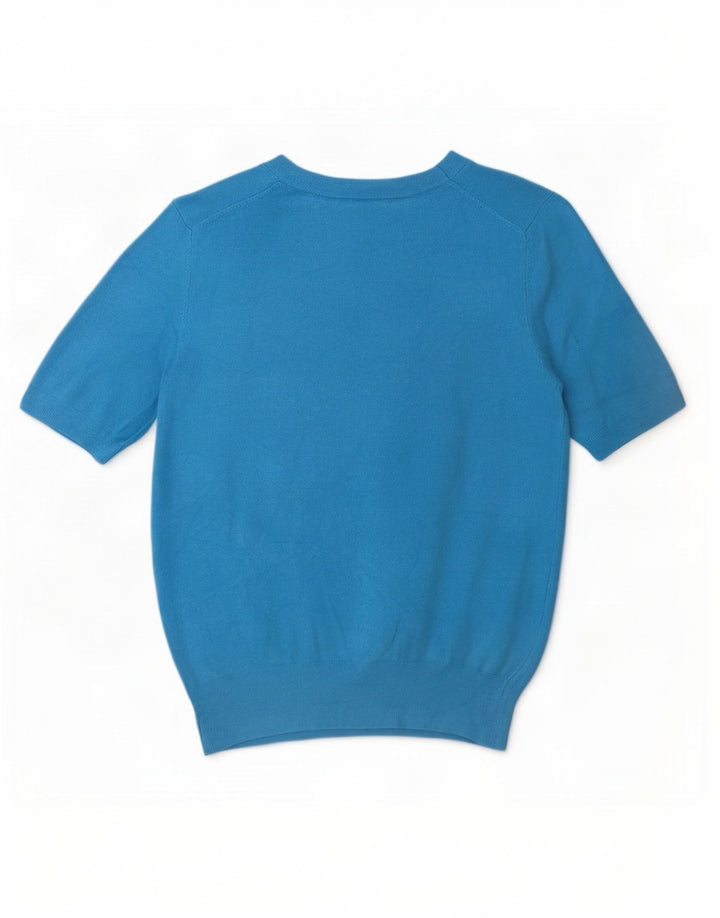 T-shirt damski Zara Top UK 12 Średni niebieski wiskoza