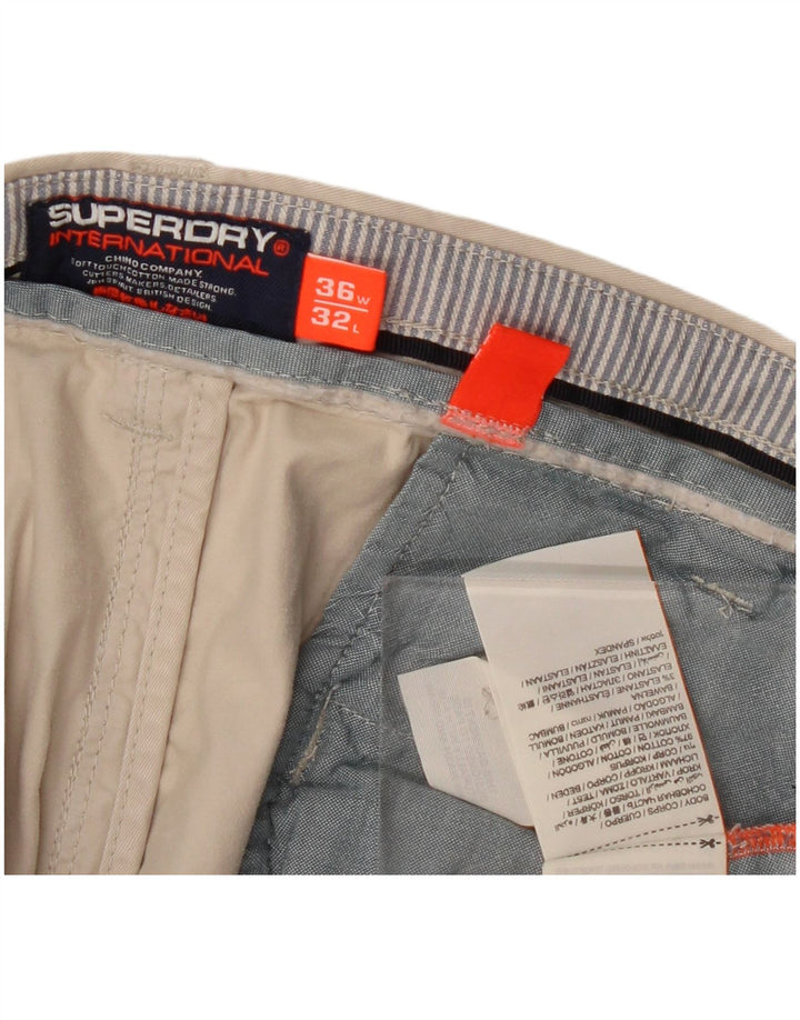 Męskie spodenki Chino SUPERDRY W36, duże, beżowe, bawełniane