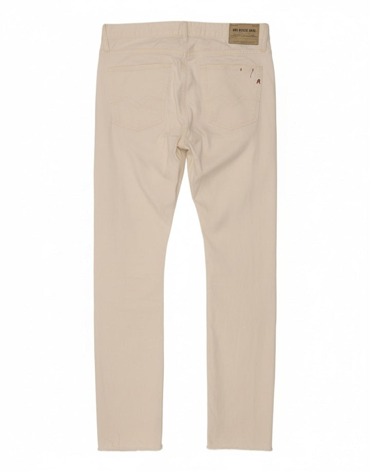 REPLAY Womens Hamwell Slim Jeans W30 L34 White Cotton