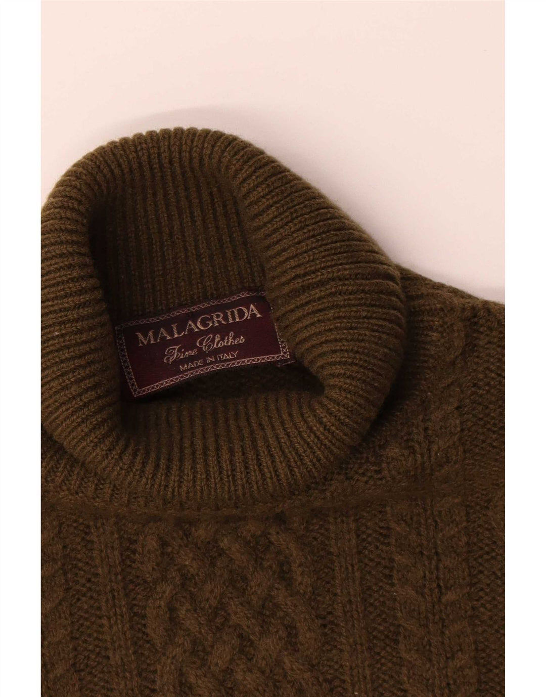 Męski sweter z golfem Malagrida XL, khaki
