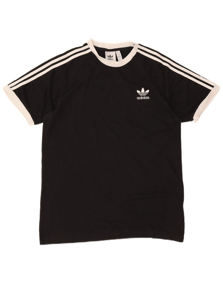 Adidas Męski T-shirt Top Duży Czarny Bawełniany