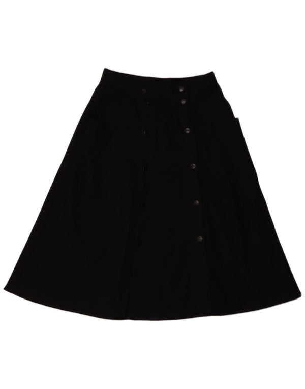 VINTAGE Womens A-Line Skirt W30 Medium Black