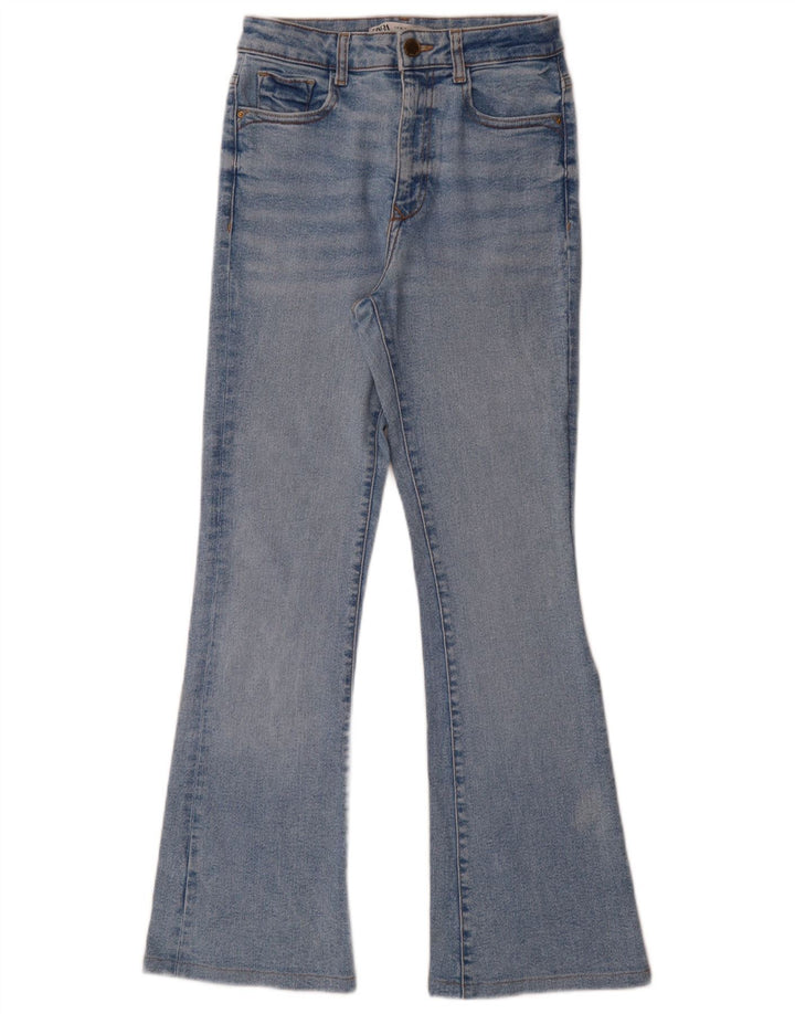Damskie jeansy rozkloszowane Zara EU 36 XS W27 L29 Niebieskie