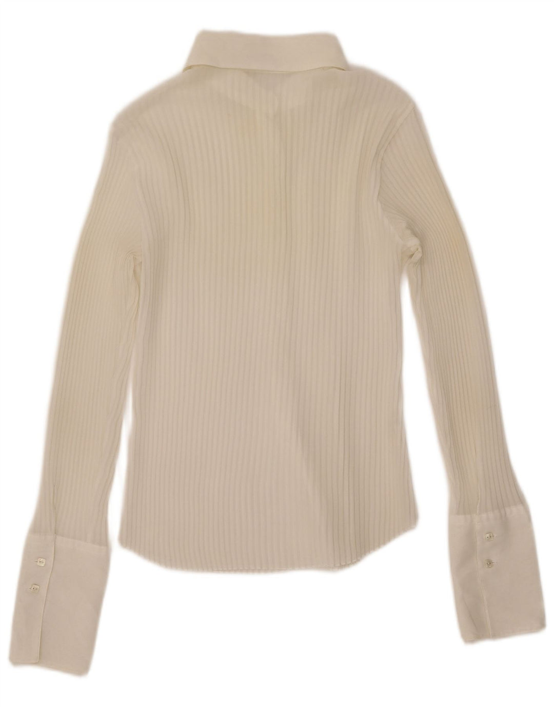 Damska koszula oversize Benetton See Through UK 6 XS w kolorze złamanej bieli, poliester