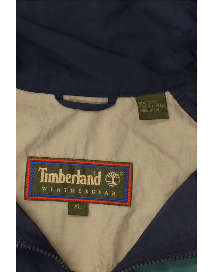 Męska kurtka przeciwdeszczowa z kapturem TIMBERLAND UK 42 XL Granatowy nylon