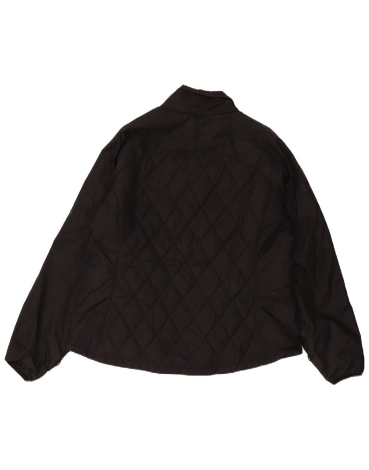 Damska pikowana kurtka Eddie Bauer UK 18 XL, czarny nylon