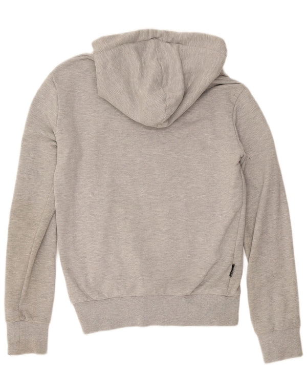 Damski sweter z kapturem Superdry UK 10, małe, szare, bawełniane paski