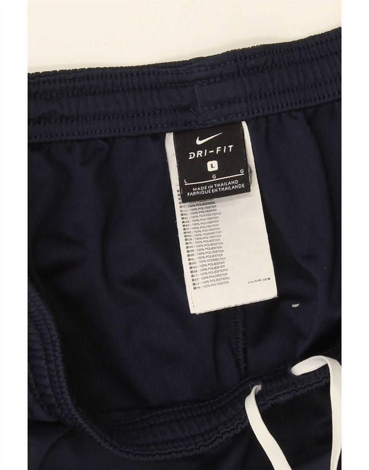 Męskie spodnie dresowe Nike Dri Fit, duże, granatowe, z poliestru
