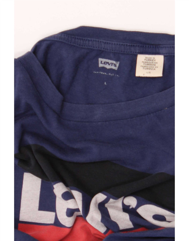 Damska koszulka z grafiką Levi's Top UK 16, duża, granatowa