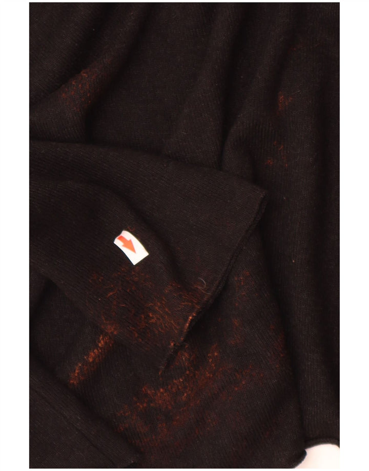 Damski top oversize z długim rękawem Zara UK 10, mały, czarny