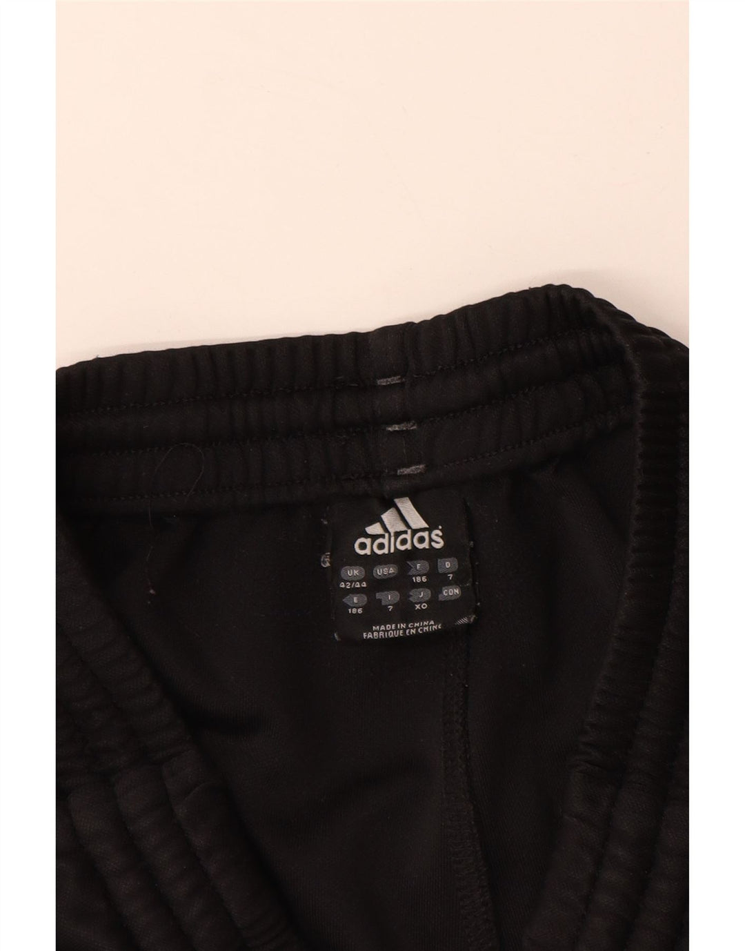Męskie spodnie dresowe ADIDAS z grafiką UK 42/44, duże, czarne, poliestrowe