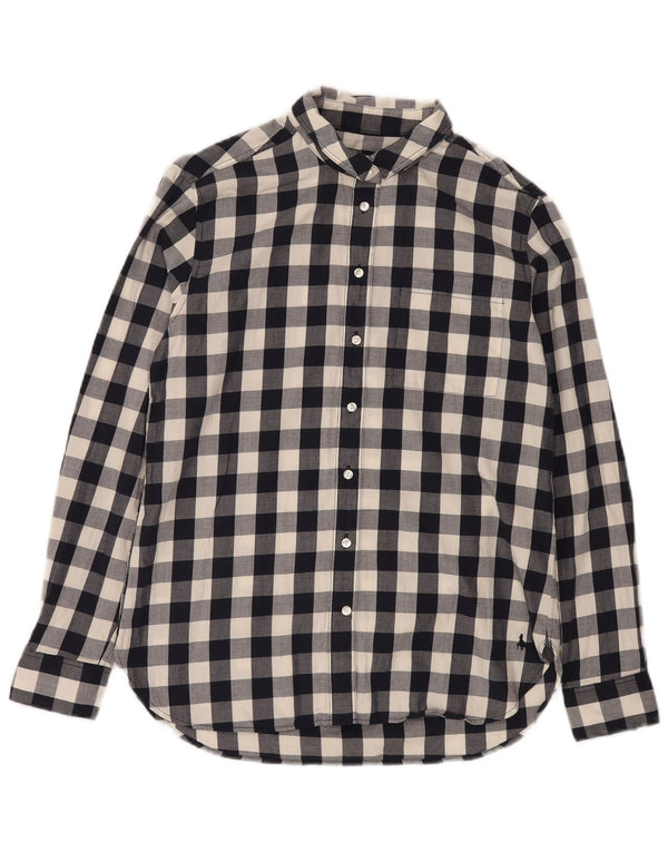 Koszula flanelowa Jack Wills Boyfriend Fit UK 10, mała, czarna bawełniana