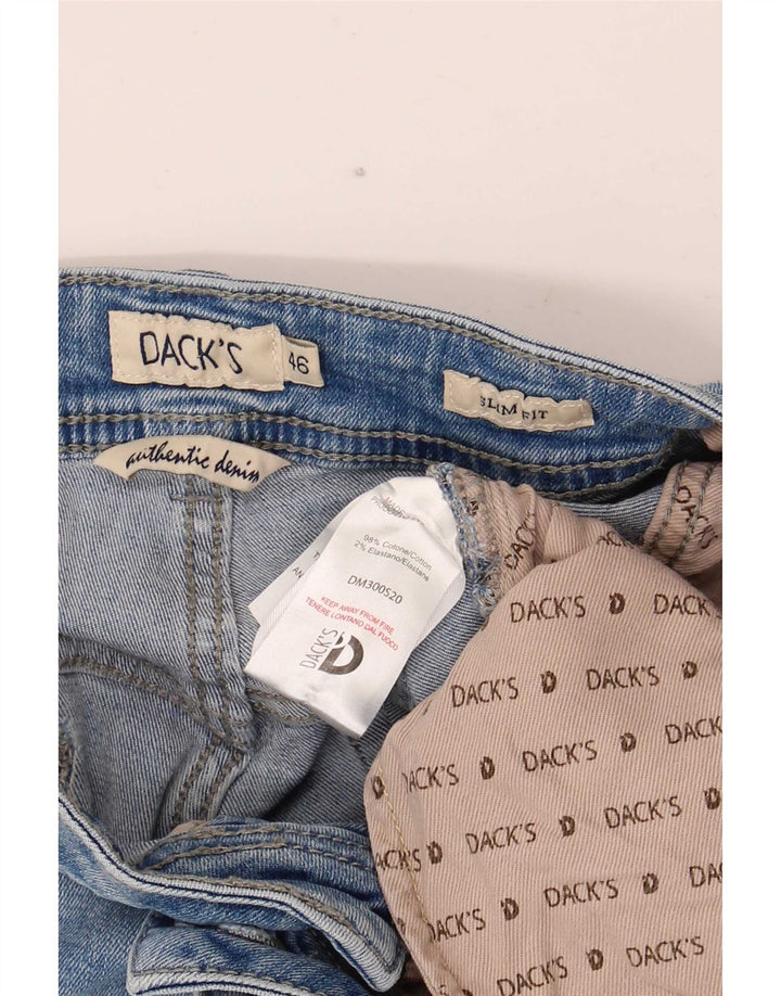 Dack's Męskie jeansy slim IT 46 Small W30 L30 Niebieskie bawełniane