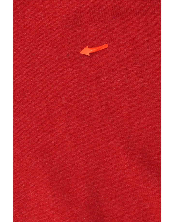 Męski sweter Lyle & Scott Heritage z dekoltem w kształcie litery V, duży, czerwony