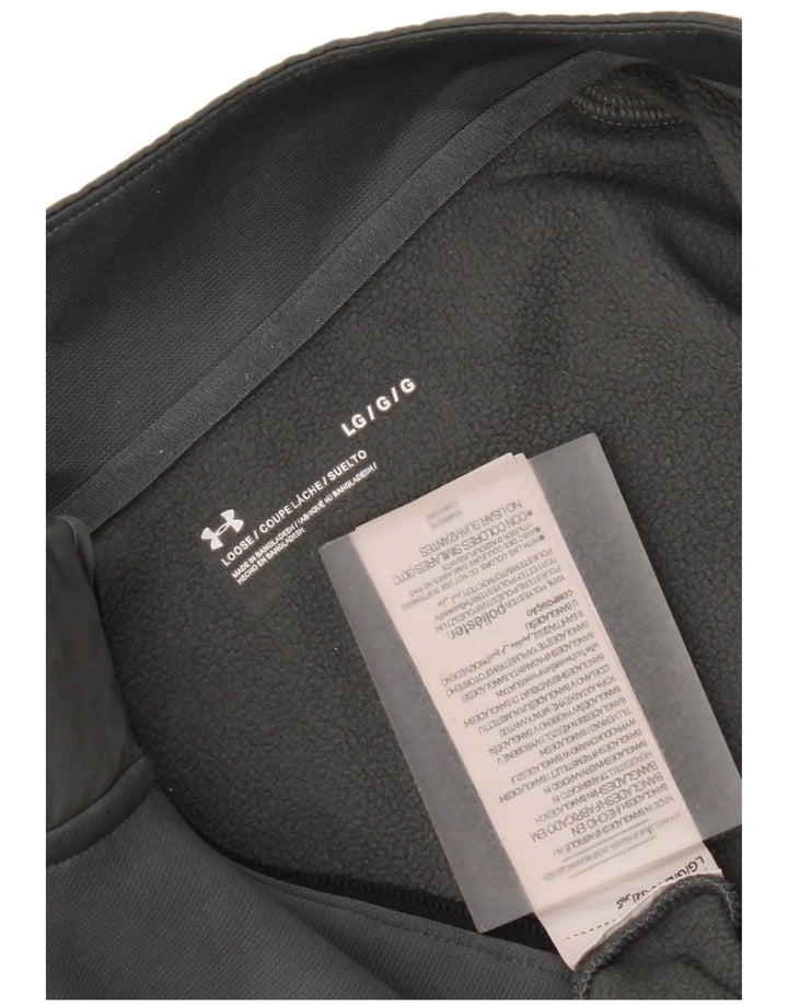 Męski sweter Under Armour z zamkiem błyskawicznym i dużym szarym poliestrem