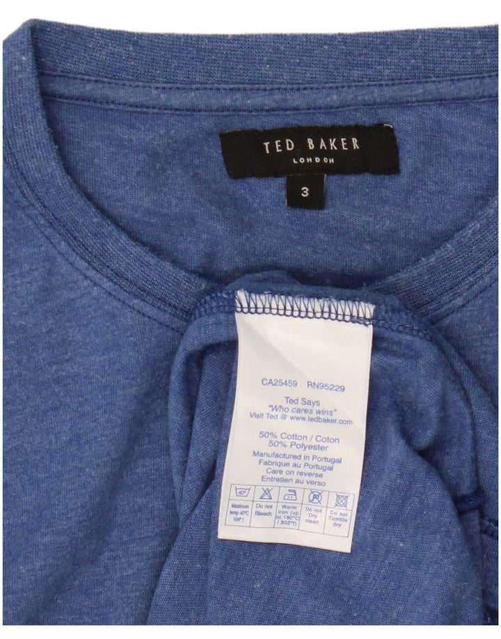 T-shirt męski Ted Baker, rozmiar 3, średni niebieski, bawełniany