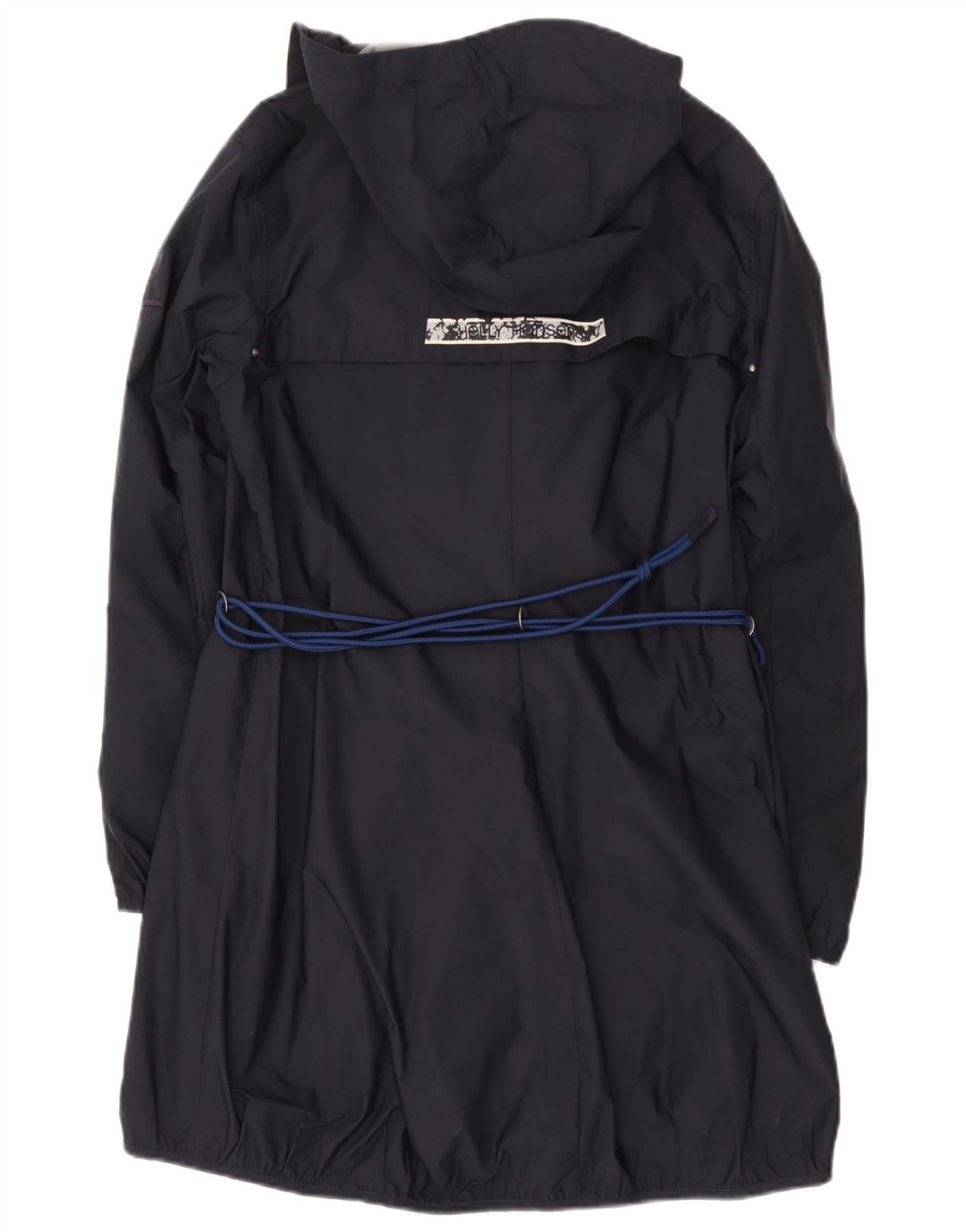Damski płaszcz przeciwdeszczowy z kapturem Helly Hansen UK 16, duży, czarny poliester