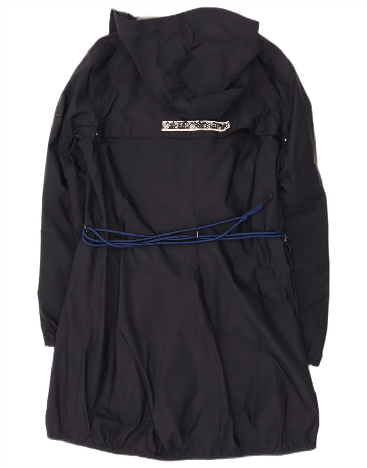 Damski płaszcz przeciwdeszczowy z kapturem Helly Hansen UK 16, duży, czarny poliester