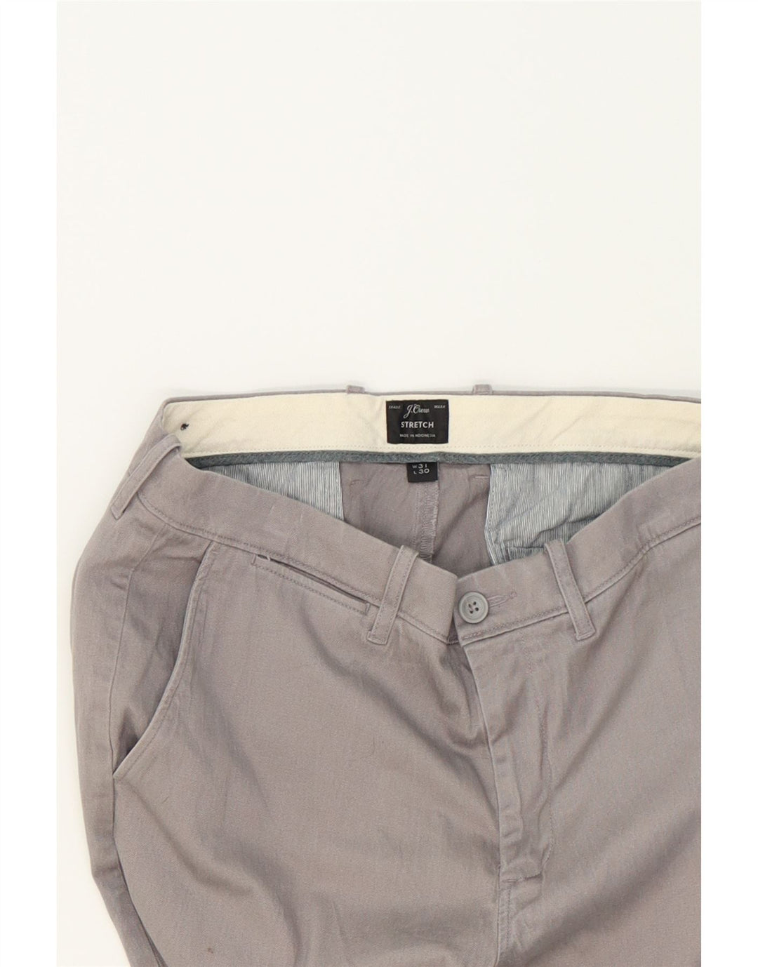J. CREW Womens Slim Chino Trousers W31 L30 Grey Cotton Vintage J. Crew and Second-Hand J. Crew from Messina Hembry 