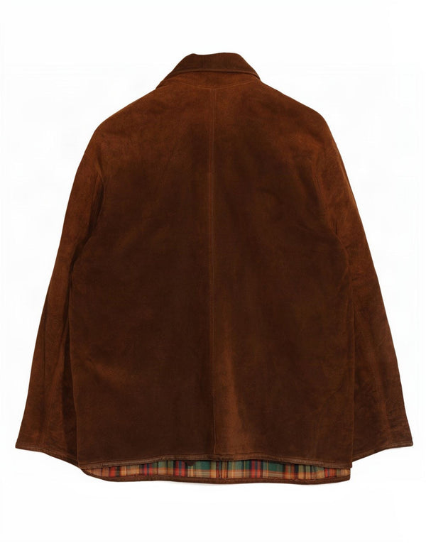 Męska zamszowa kurtka Thornton Bay UK 44 2XL Brązowa skóra