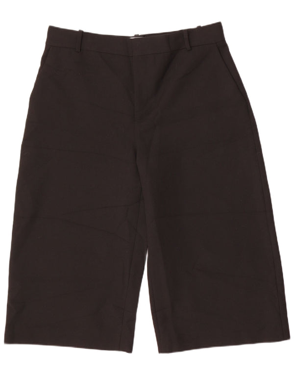 Damskie spodnie capri z wysokim stanem Zara XL, czarne