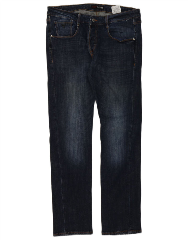 Jeansy Guess Męskie Slim W34 L34 Granatowe Bawełniane