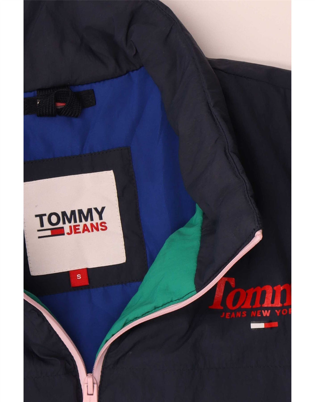 Męska wyściełana kurtka bomber Tommy Hilfiger UK 36 Small Green Colorblock
