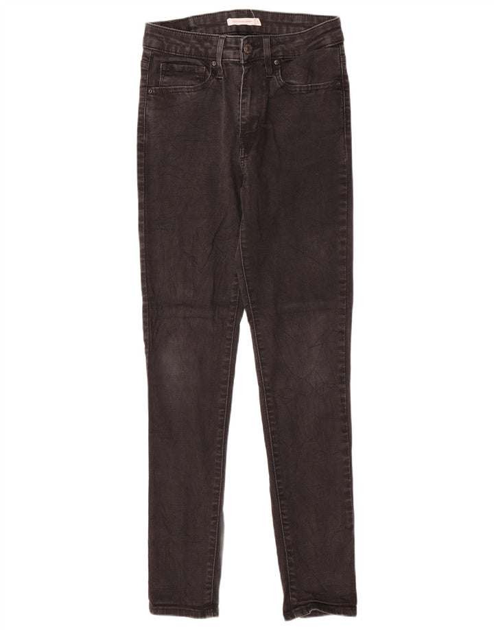 Damskie jeansy LEVI'S 721 z wysokim stanem W27 L29 Czarna bawełna