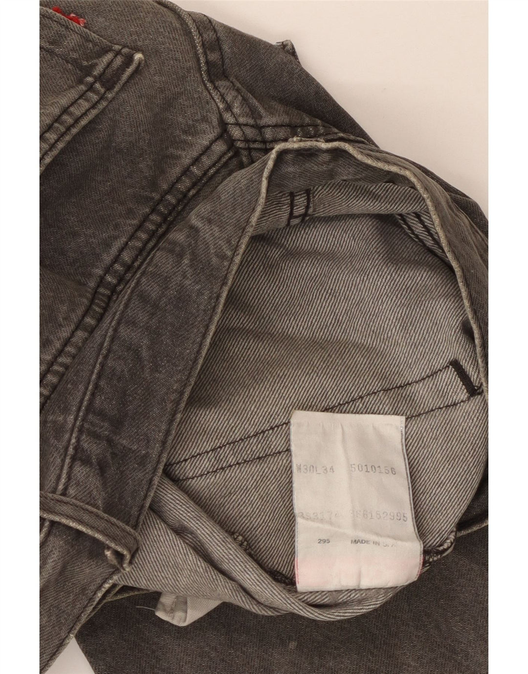 Męskie proste dżinsy Levi's W30 L34 Szara bawełna