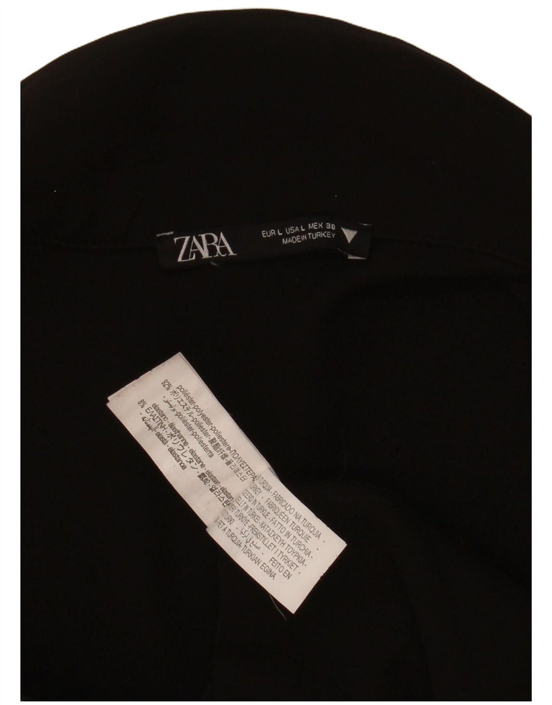 Damskie body polo Zara UK 14, duże, czarne, poliestrowe