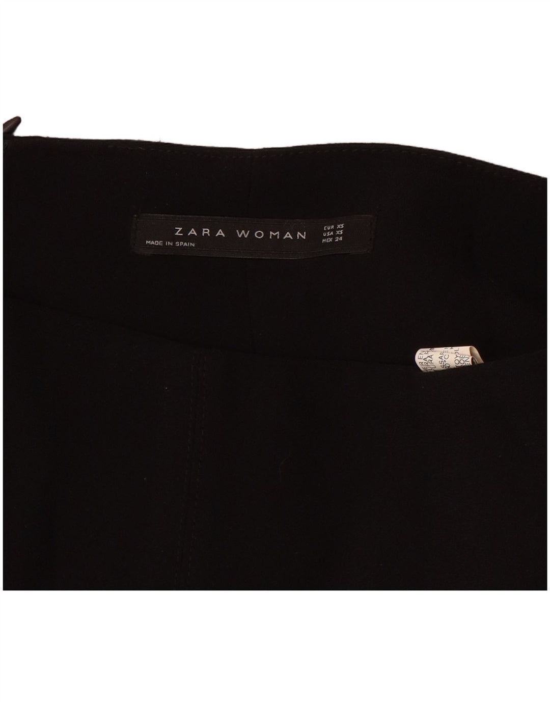 ZARA Womens Mini Ruffle Skirt XS W24 Black Polyester