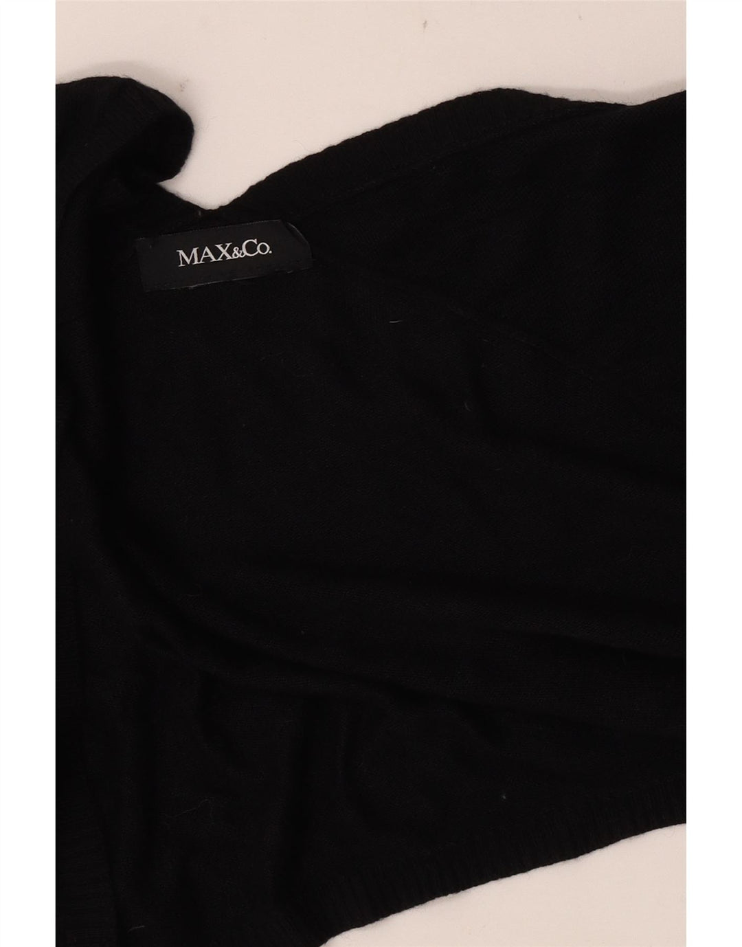 Damski krótki top z rękawem 3/4 Max & Co., UK 10, mały, czarny