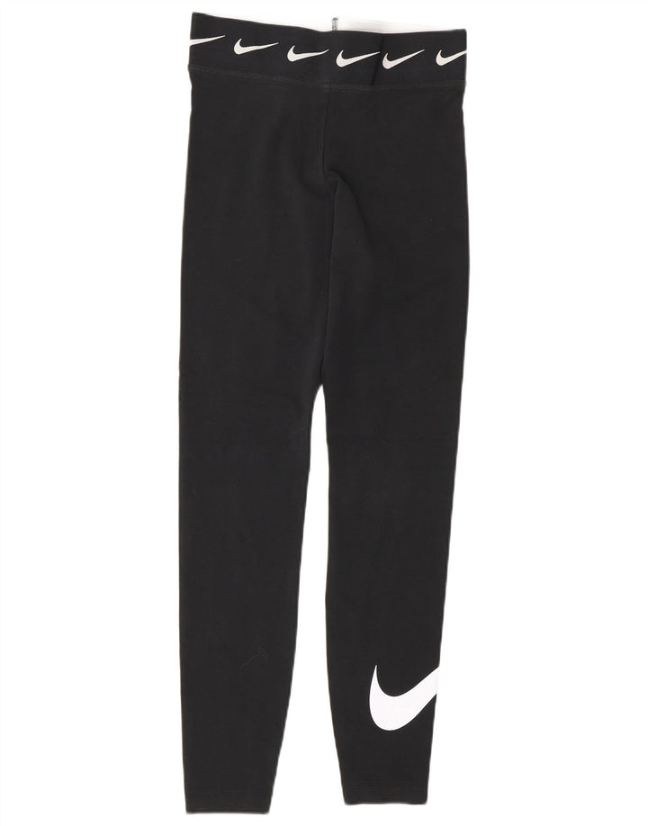 Damskie legginsy Nike Graphic UK 10, małe, czarne, bawełniane
