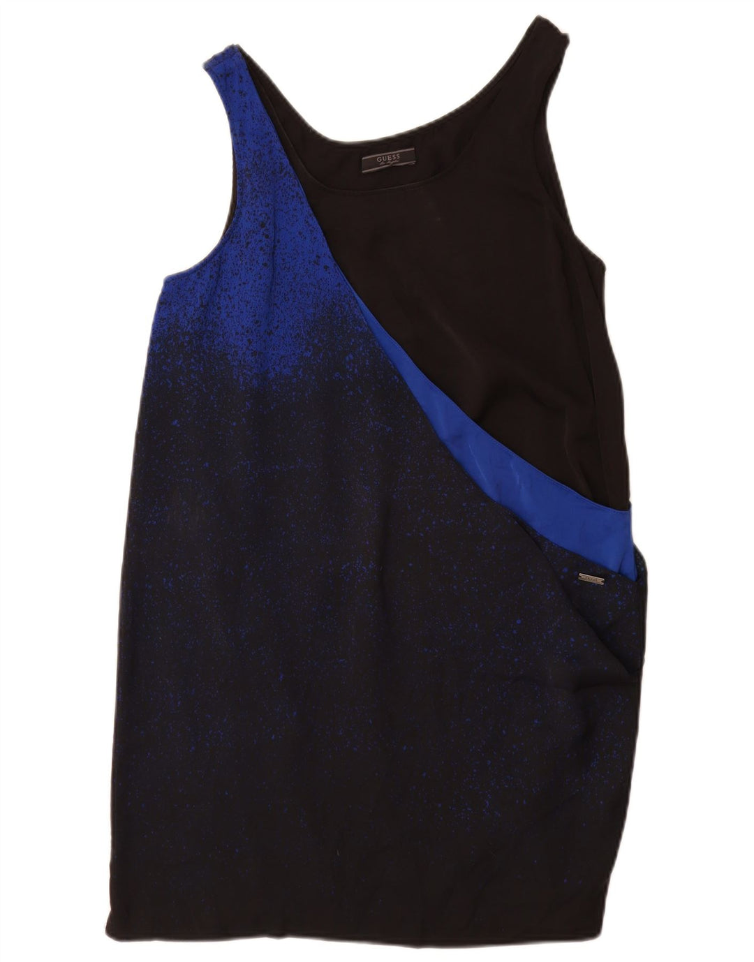 Damska sukienka typu shift bez rękawów Guess UK 6 XS, czarna, poliester