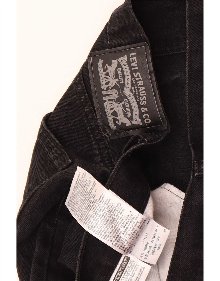 Męskie proste dżinsy Levi's W34 L34 Czarna bawełna