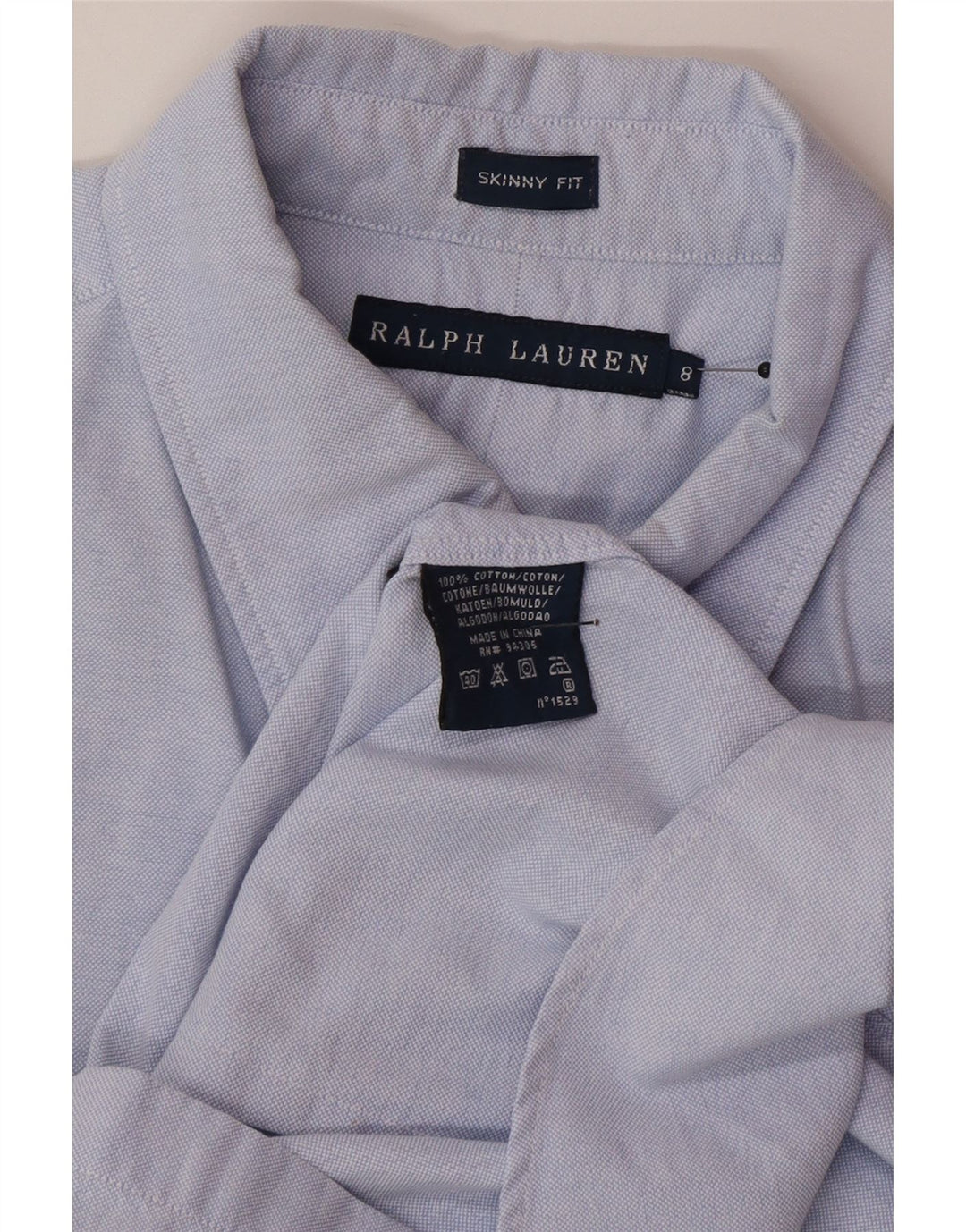 Damska koszula obcisła Ralph Lauren US 8, średnia niebieska, bawełniana