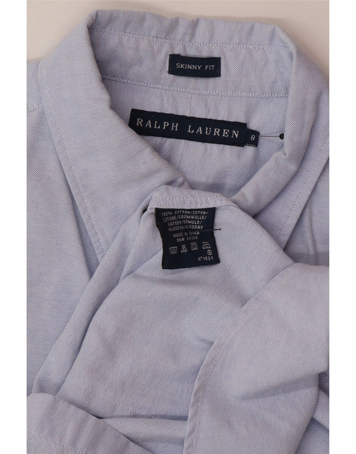 Damska koszula obcisła Ralph Lauren US 8, średnia niebieska, bawełniana