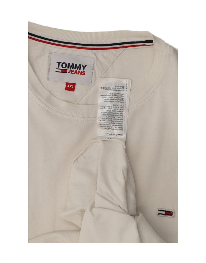 TOMMY HILFIGER Mens T-Shirt Top 2XL White Cotton