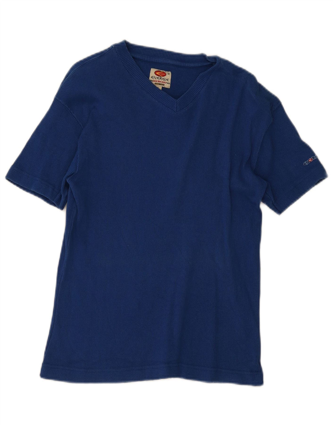 Damski T-shirt Energie, duży, niebieski, bawełniany