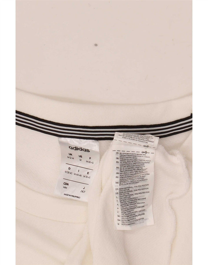 Adidas Damska bluza Climalite Jumper UK 12/14 Średni biały poliester