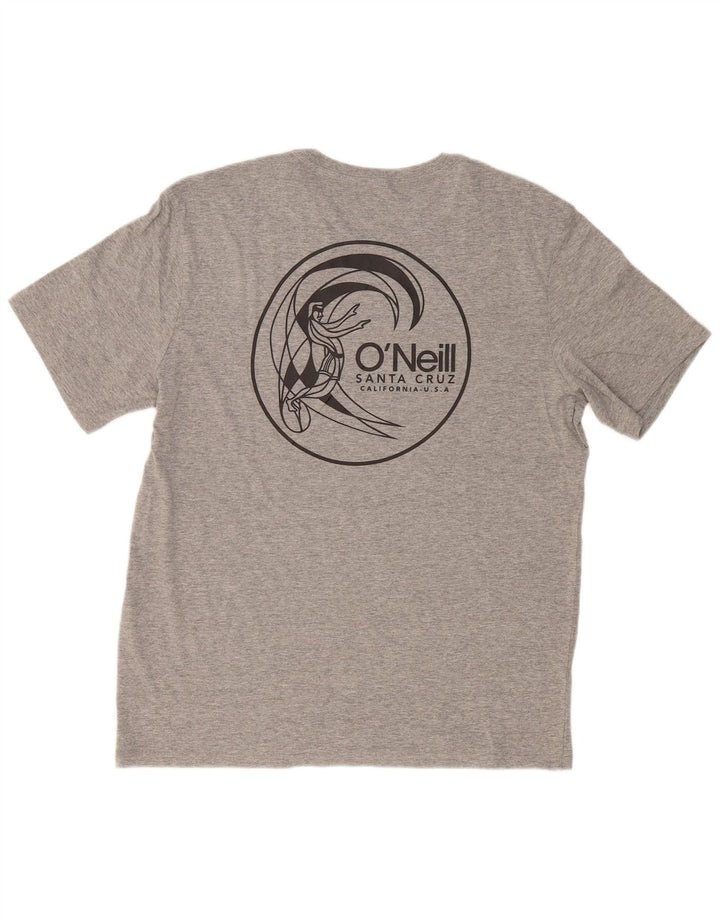 Męski T-shirt męski O'NEILL Santa Cruz o regularnym kroju z grafiką, rozmiar XL, szary, nakrapiany