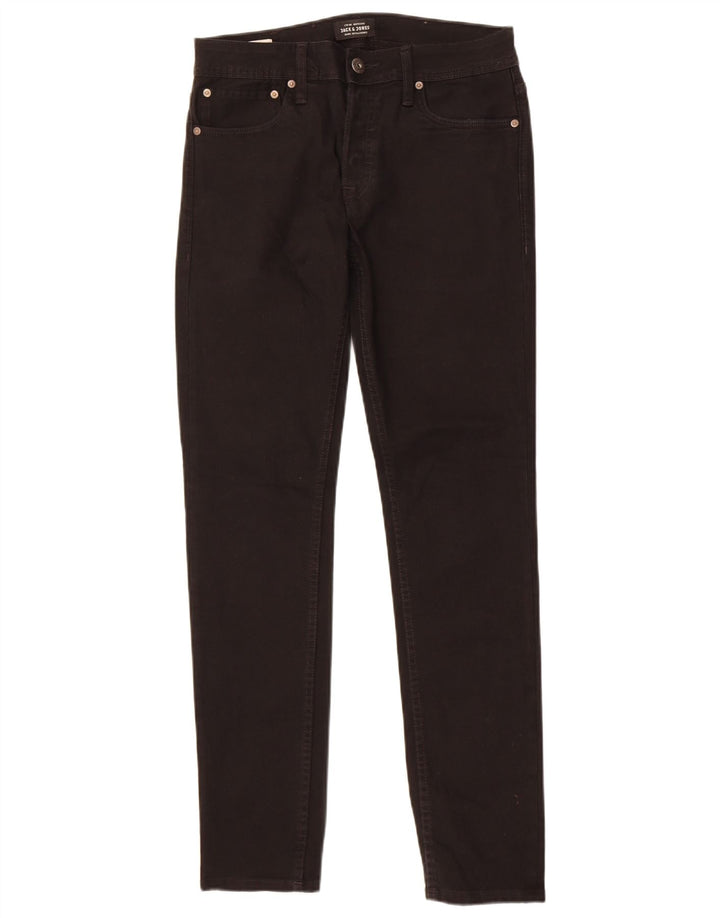 Męskie jeansy Jack & Jones Tim Slim W28 L32 Czarne bawełniane