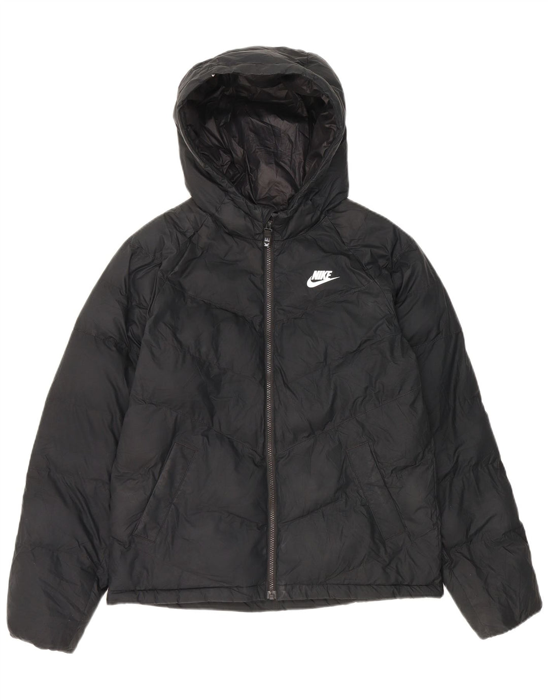Chłopięca wyściełana kurtka z kapturem i kapturem Nike 13-14 lat XL, czarna, poliestrowa