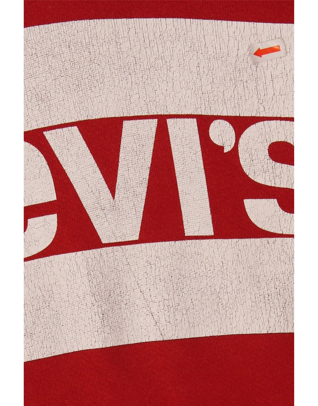 LEVI'S Mens Graphic Hoodie Jumper Small Red Cotton