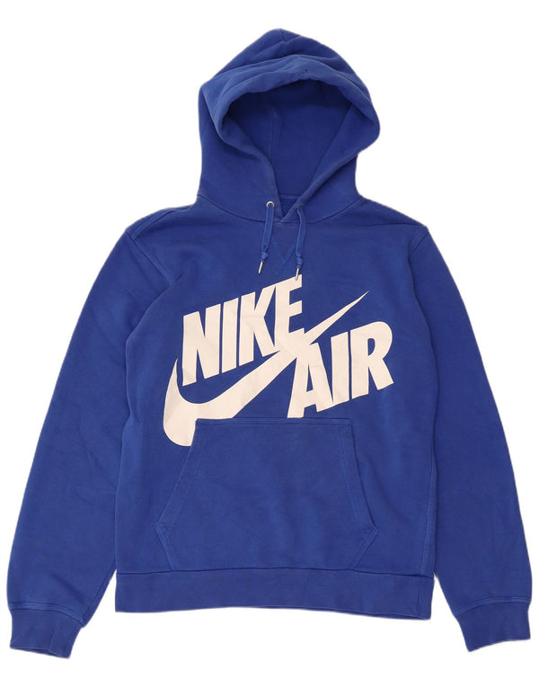 Męski sweter z kapturem NIKE Air Graphic, średni niebieski, bawełniany