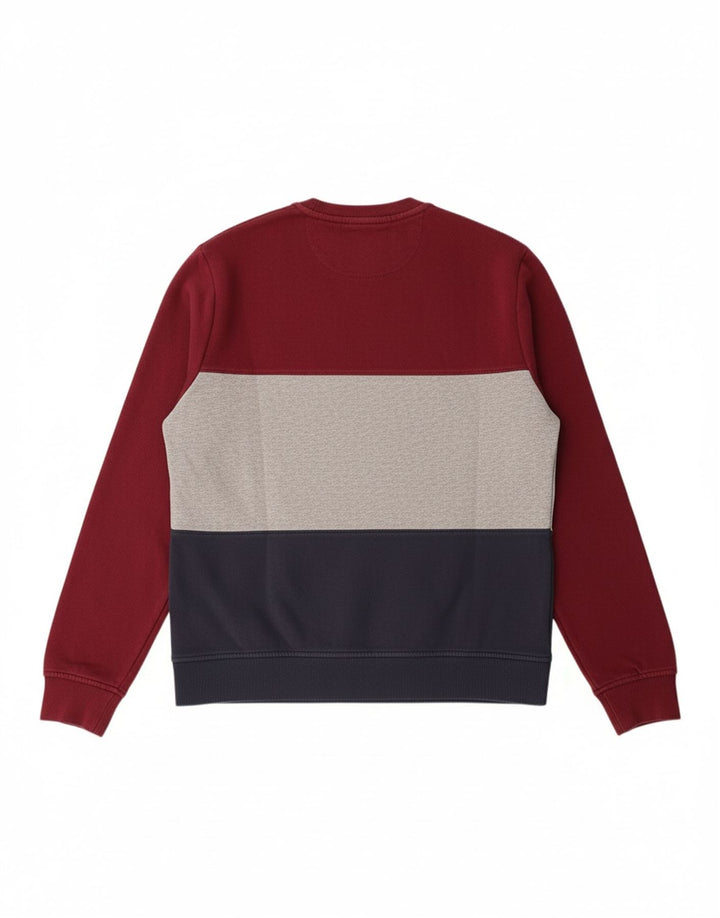 PENGUIN Mens Sweatshirt Jumper Small Multicoloured Colourblock Cotton