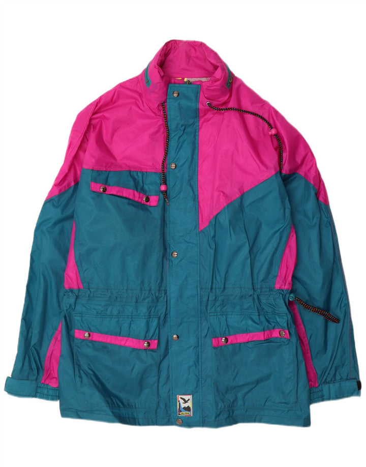 SALEWA Męska kurtka wiatrówka UK 42 XL Różowy poliamid z blokami kolorów
