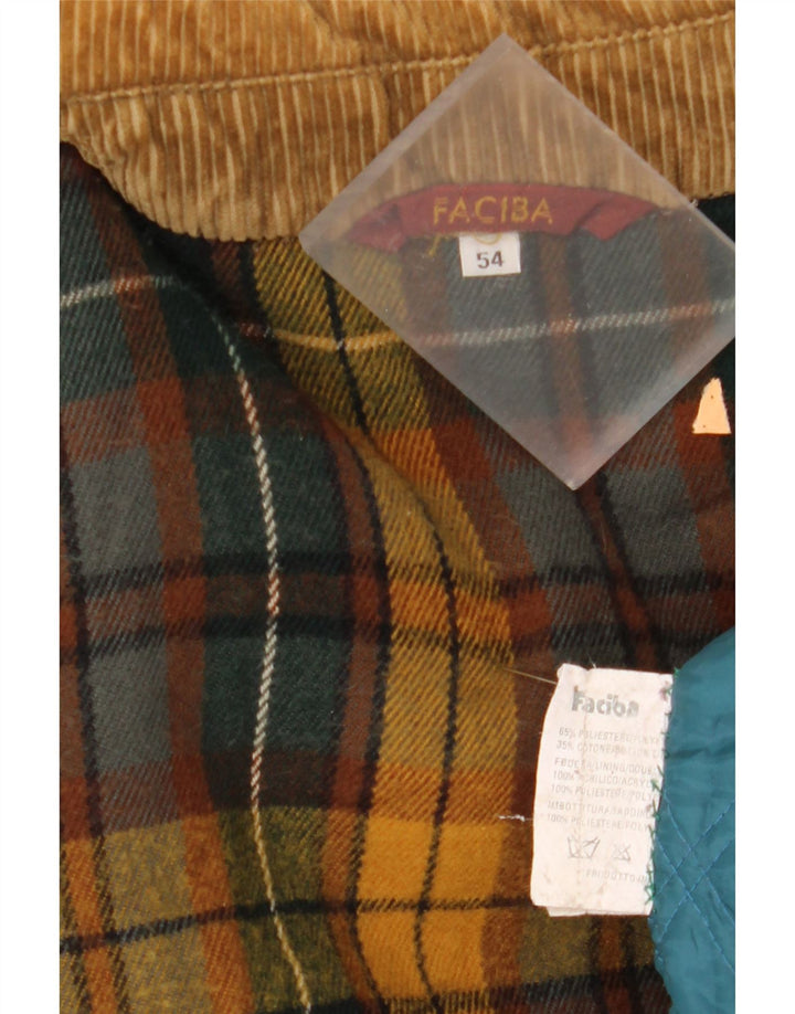 Męski płaszcz z kapturem Faciba IT 54 2XL Khaki Poliester