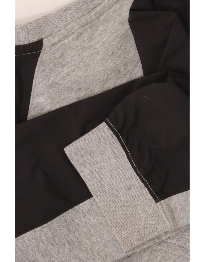 Chłopięcy sweter z grafiką NIKE, 10-11 lat, średnioszary, z blokami kolorów